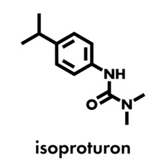 Isoproturon herbicide molecule. Skeletal formula.