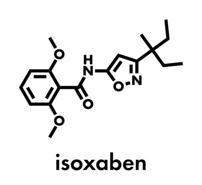 Isoxaben herbicide molecule. Skeletal formula.