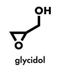 Glycidol molecule. Skeletal formula.