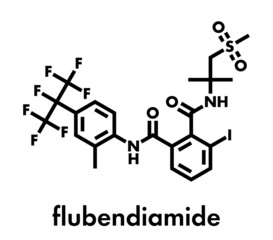 flubendiamide insecticide molecule (ryanoid class). Skeletal formula.