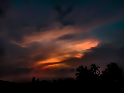 sunset in the sky