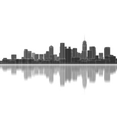 Fototapeta na wymiar city skyline in 3d