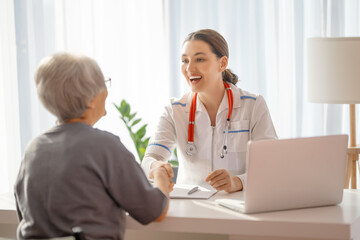 patient listening to a doctor