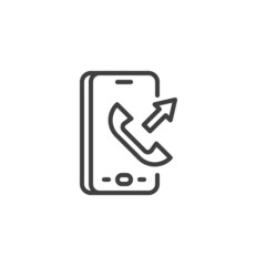 Mobile Phone call line icon