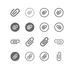 Paper clip icon. Binder Clip icon vector.