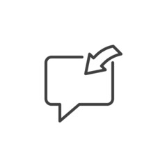 Obraz premium Incoming message line icon