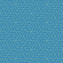 Hexagon art seamless pattern background.