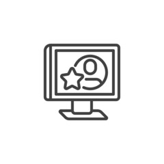 Customer feedback line icon