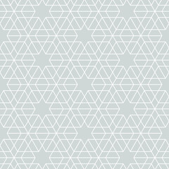 Hexagon art seamless pattern background.