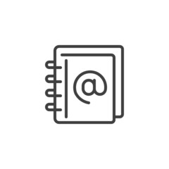 Address book line icon