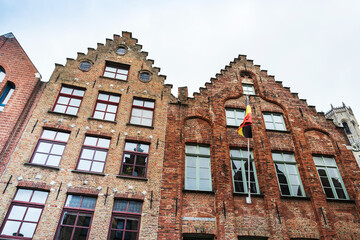 Street view of downtown in Bruges, Belgium