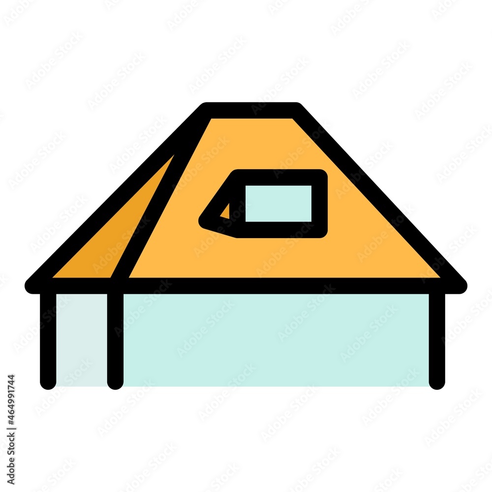 Wall mural roof of the house icon. outline roof of the house vector icon color flat isolated