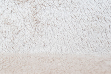 Beautiful abstract close-up beige fur background texture