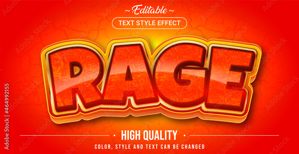 Aufkleber Editable text style effect - Rage text style theme.