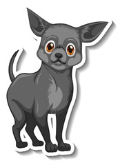 Chihuahua dog cartoon sticker
