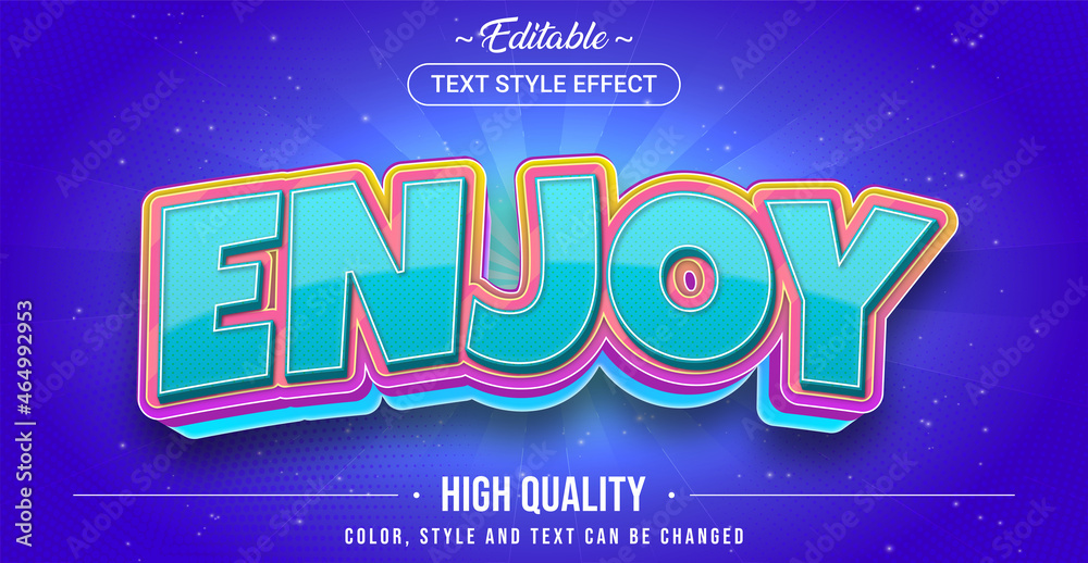 Poster Editable text style effect - Enjoy text style theme.