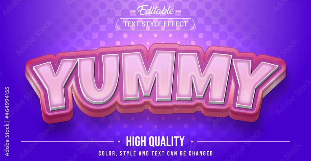 Poster Editable text style effect - Yummy text style theme.
