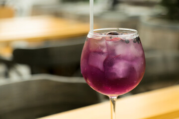 Refreshing blueberry lavender cocktail