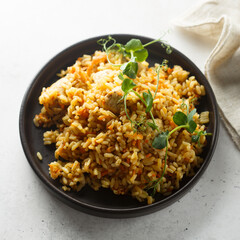 Traditional homemade chicken pilau