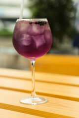 Refreshing blueberry lavender cocktail