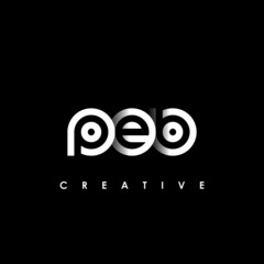 PEB Letter Initial Logo Design Template Vector Illustration