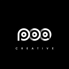 POA Letter Initial Logo Design Template Vector Illustration