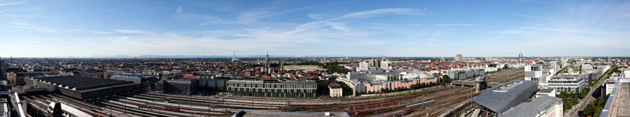 Fototapeta na wymiar München Skyline Panorama