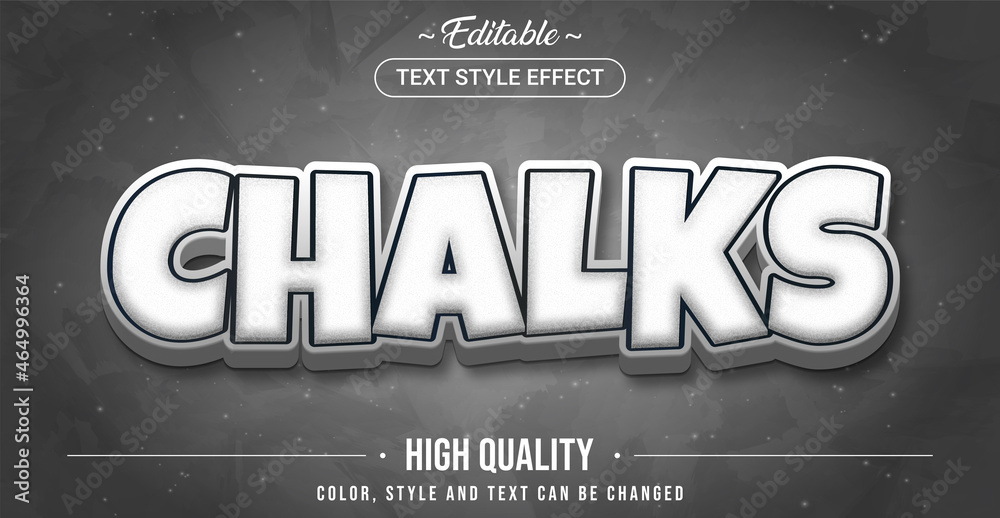 Aufkleber Editable text style effect - Chalks text style theme.