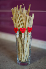 Craft pasta with basil