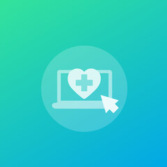 Obraz premium online medical services, vector