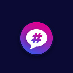 hashtag, trend vector icon