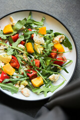 Crab salad with mango and avocado