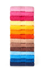 Colorful towels stack