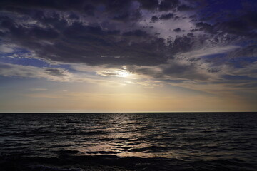 Fototapeta premium sunset on the Black Sea in Batumi