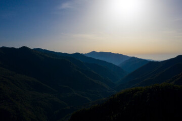 Fototapeta premium Machakhela Gorge from a drone, Adjara, Georgia