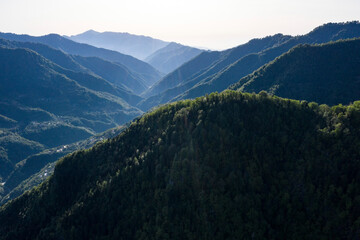 Naklejka premium Machakhela Gorge from a drone, Adjara, Georgia