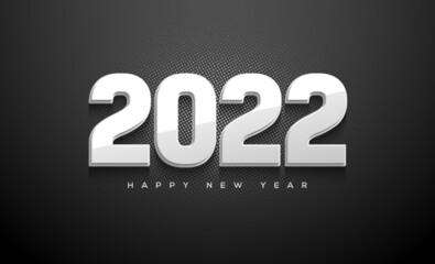 2022 happy new year with bold white numbers