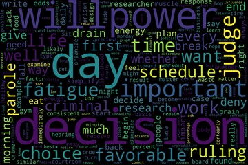 Word tag cloud on black background. Concept of decision - obrazy, fototapety, plakaty