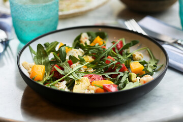 Crab salad with mango and avocado