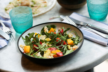 Crab salad with mango and avocado