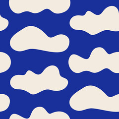 Seamless vector clouds sky pattern. Stylish pattern for design, fabric, textile etc.