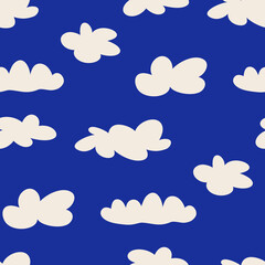 Seamless vector clouds sky pattern. Stylish pattern for design, fabric, textile etc.