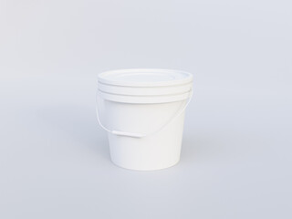 Mock up template plastic tub bucket container