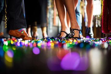 Friends celebrating on the dance floor