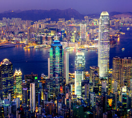 Fototapeta na wymiar Hongkong city scape