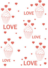 Postcards for lovers. Cards for valentine's day. Romance, love. Vector illustration