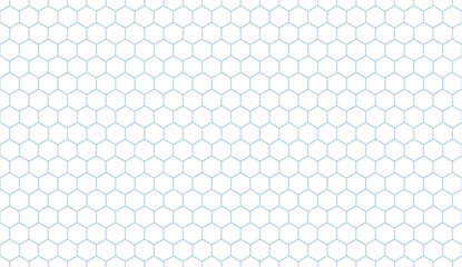 Seamless hexagon grid background. Geometry pattern hexagon. Hexagonal netting. Honeycomb background. Abstract vector background.