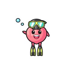 the peach diver cartoon character