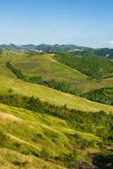 Rural landscape on the hills near Bologna, Emilia-Romagna.