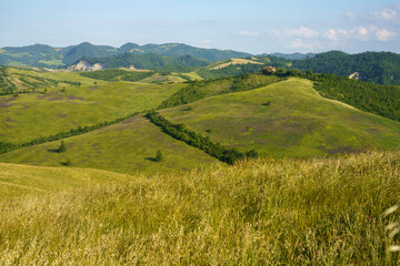 Rural landscape on the hills near Bologna, Emilia-Romagna.